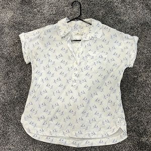 Vineyard Vines Sailboat Print Popover Shirt Size 8